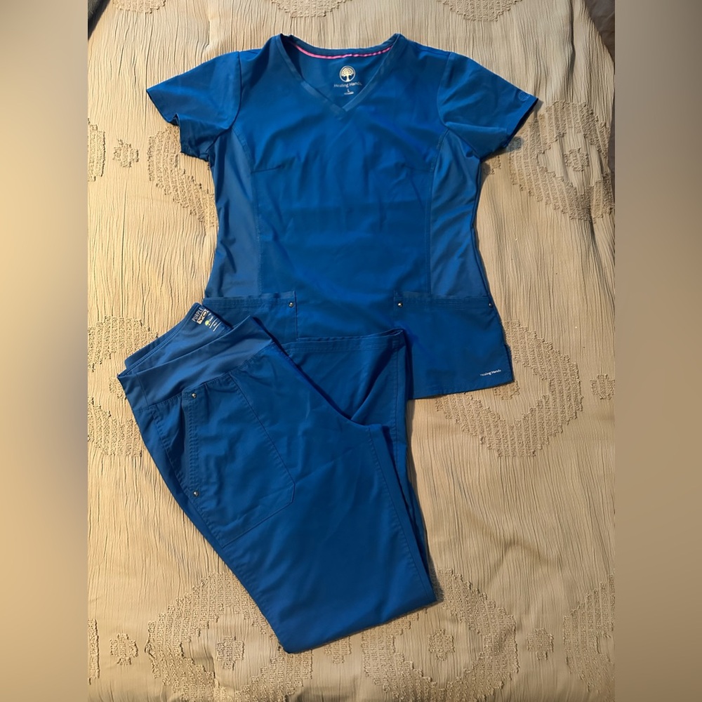 Healing hands purple label scrubs